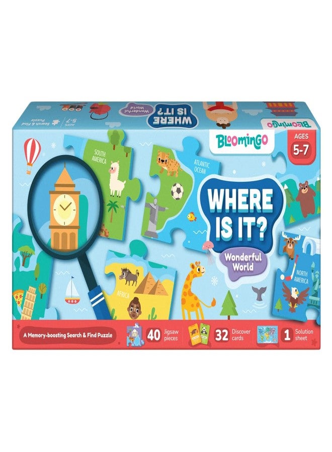 Bloomingo Where is it? - Wonderful World Game - Engaging Birthday, Return Gift for Kids | Geo Search Puzzle & Activity Book | Builds Focus, Observation & Memory Skills | Fun Learning Game | Ages 5-7 - Image 2